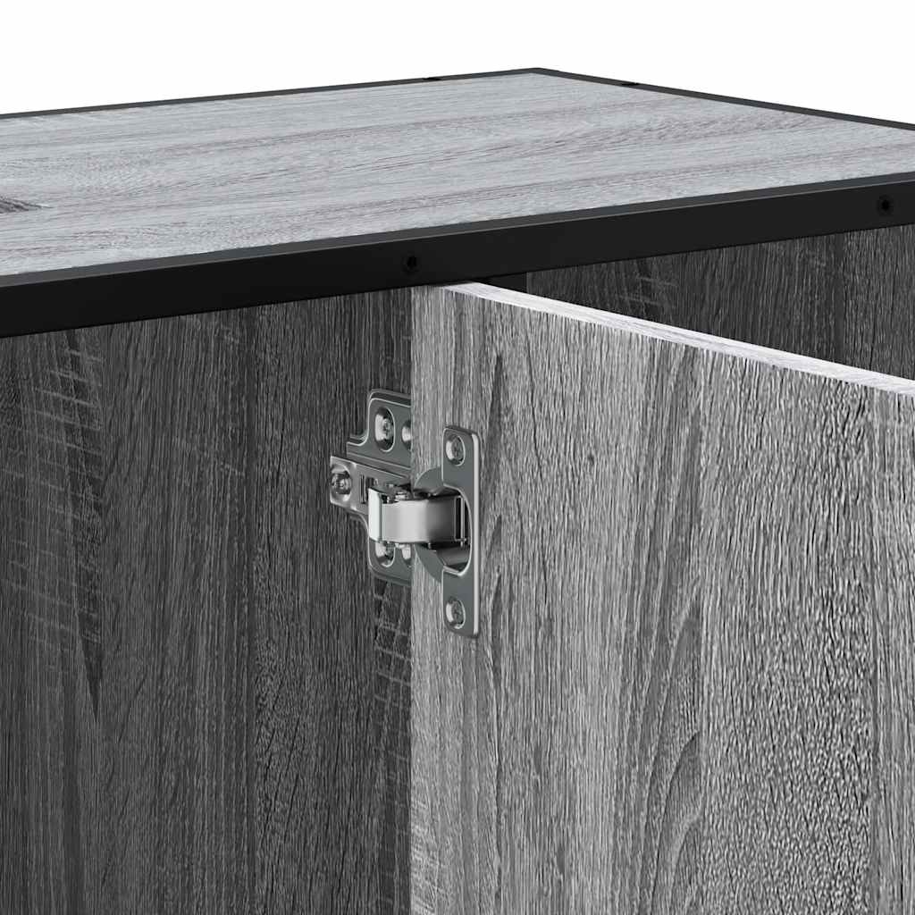 vidaXL Armario lavabo baño madera ingeniería gris Sonoma 80x33x60 cm