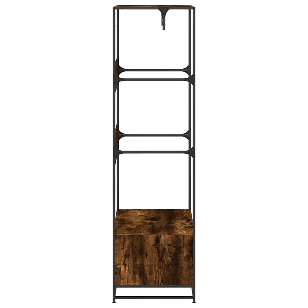 vidaXL Armario de madera de ingeniería roble ahumado 90x50x180 cm