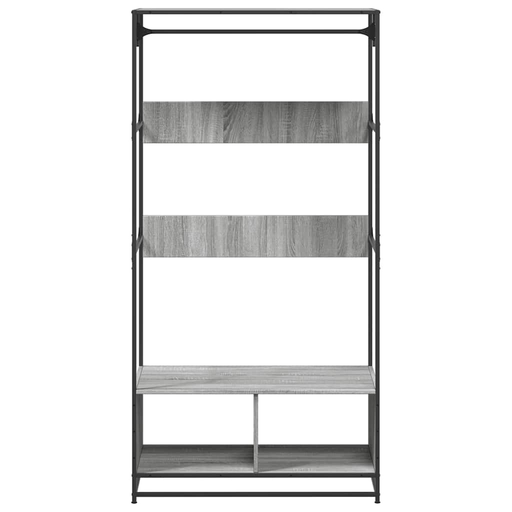 vidaXL Armario de madera de ingeniería gris Sonoma 90x50x180 cm