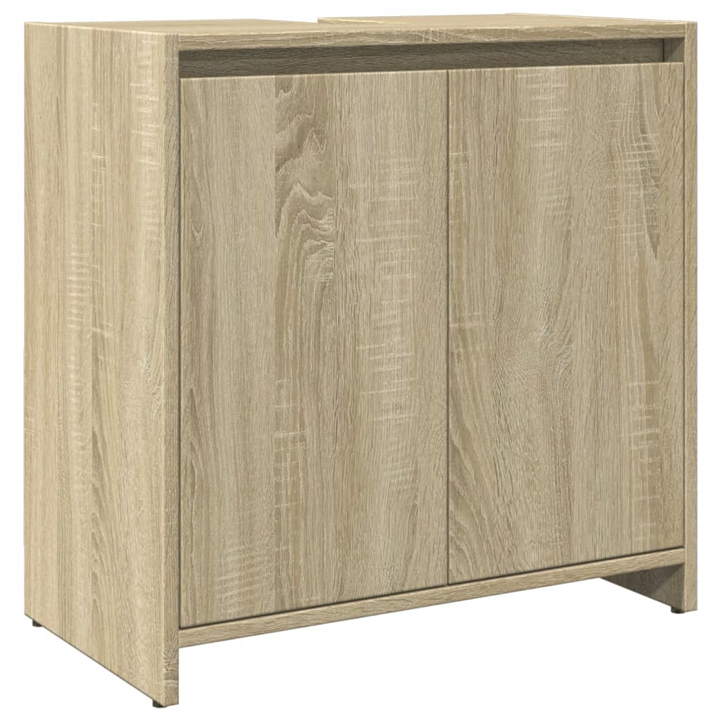 vidaXL Armario lavabo baño madera ingeniería roble Sonoma 60x33x60 cm