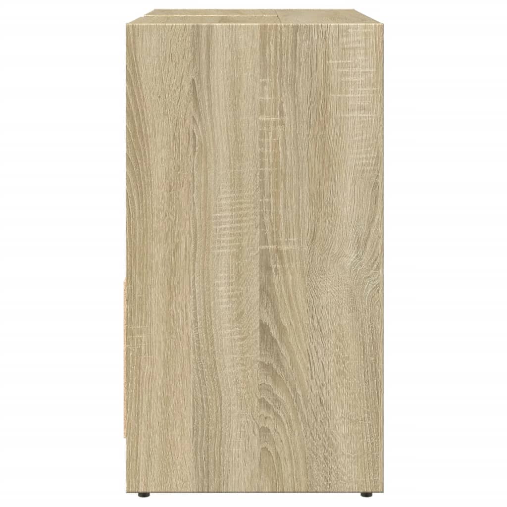 vidaXL Armario lavabo baño madera ingeniería roble Sonoma 60x33x60 cm