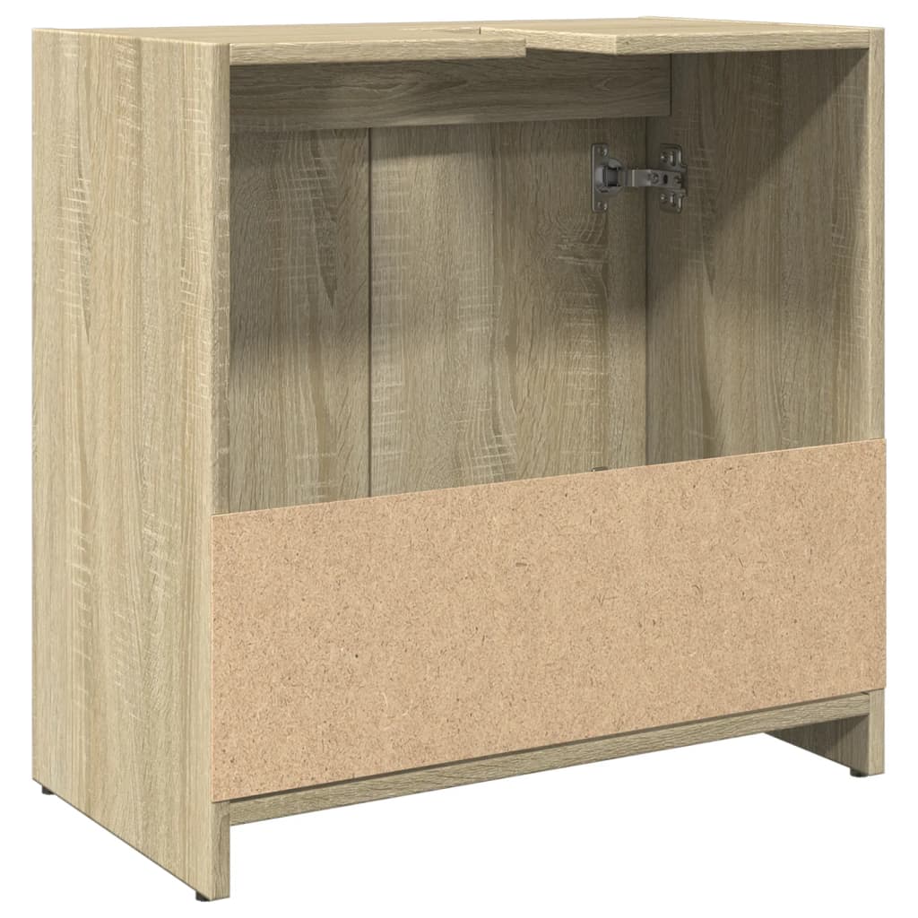 vidaXL Armario lavabo baño madera ingeniería roble Sonoma 60x33x60 cm