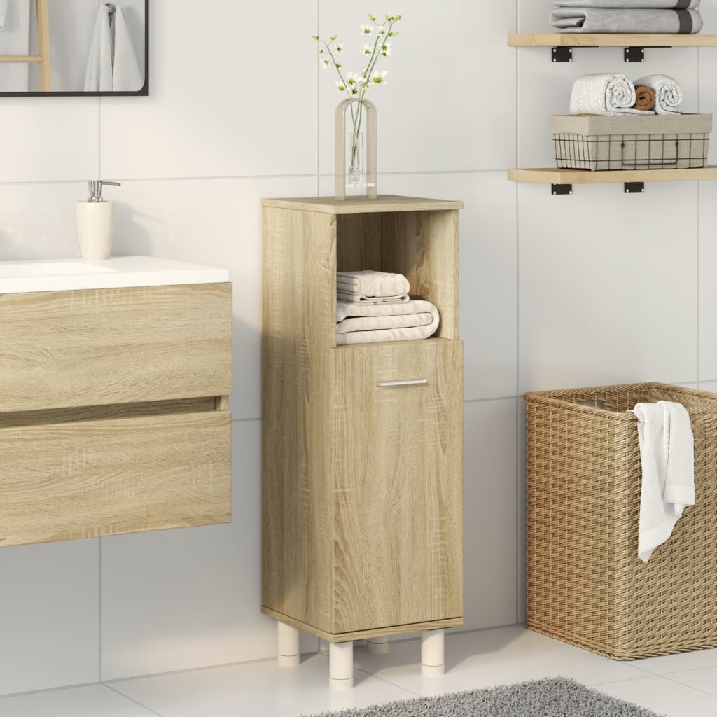 vidaXL Armario de baño madera ingeniería roble Sonoma 30,5x30x95 cm