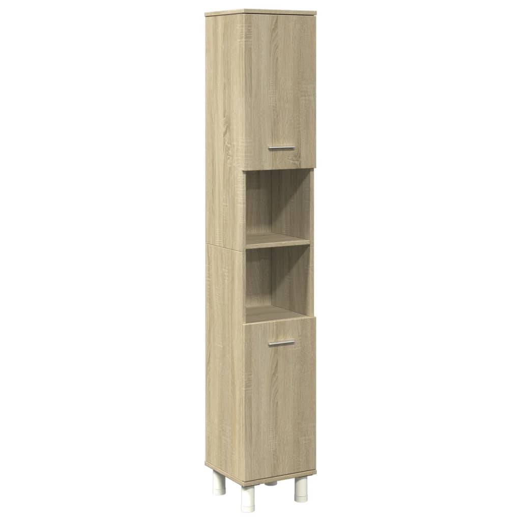 vidaXL Armario de baño madera ingeniería roble Sonoma 30,5x30x179 cm