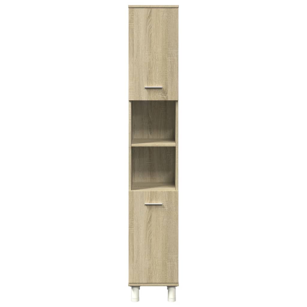 vidaXL Armario de baño madera ingeniería roble Sonoma 30,5x30x179 cm