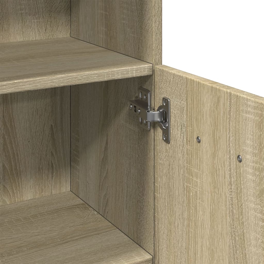 vidaXL Armario de baño madera ingeniería roble Sonoma 30,5x30x179 cm