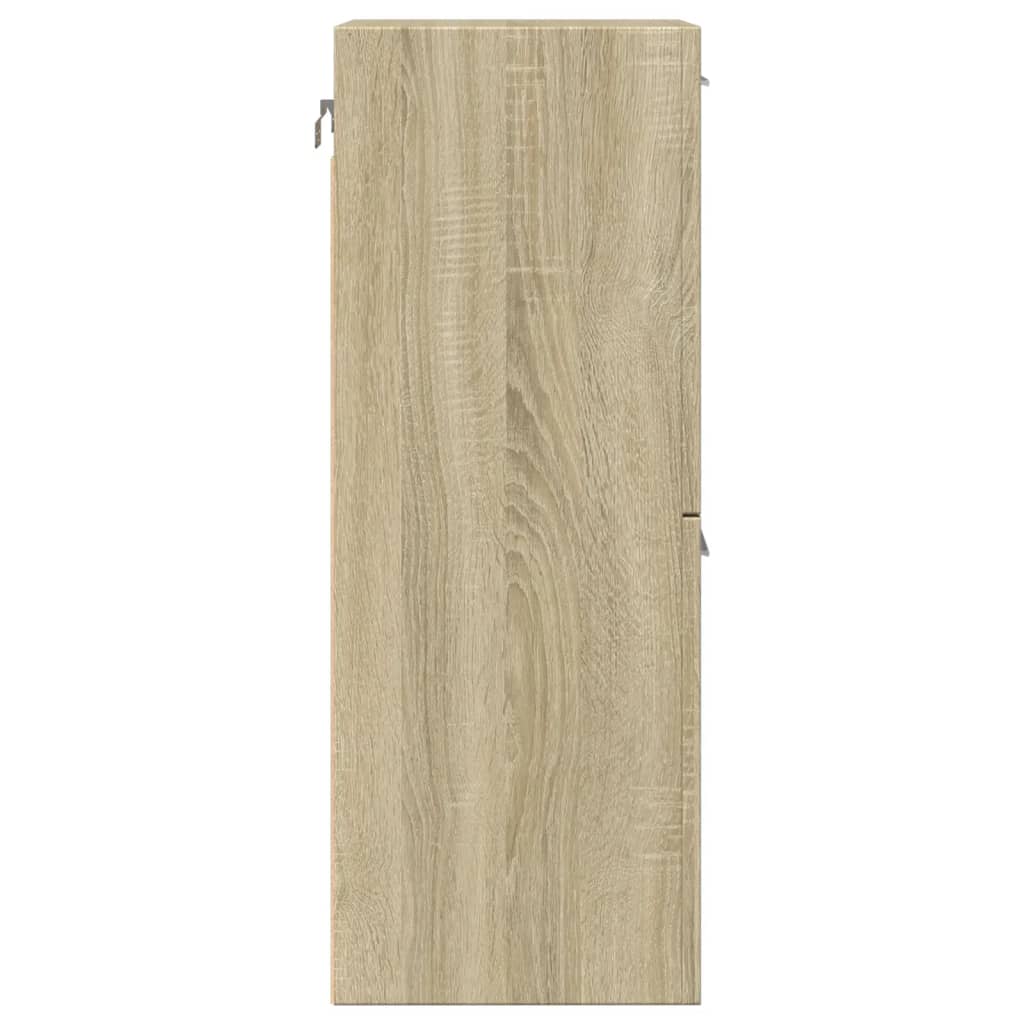 vidaXL Armario de baño madera contrachapada roble Sonoma 30x30x80 cm