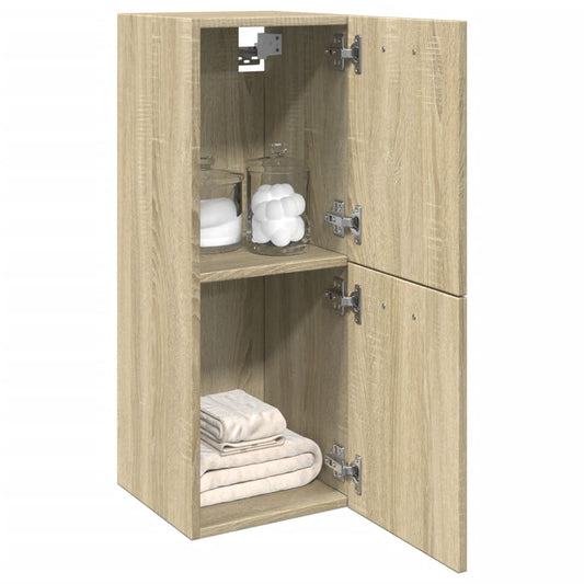 vidaXL Armario de baño madera contrachapada roble Sonoma 30x30x80 cm