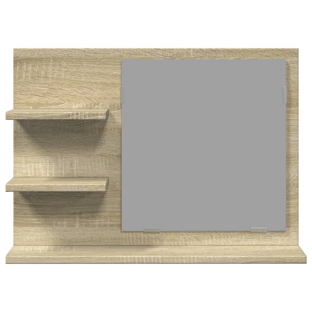 vidaXL Espejo de baño madera contrachapada roble Sonoma 60x10,5x45 cm