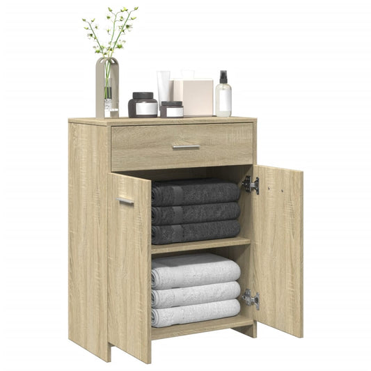 vidaXL Armario de baño madera contrachapada roble Sonoma 60x33x80 cm