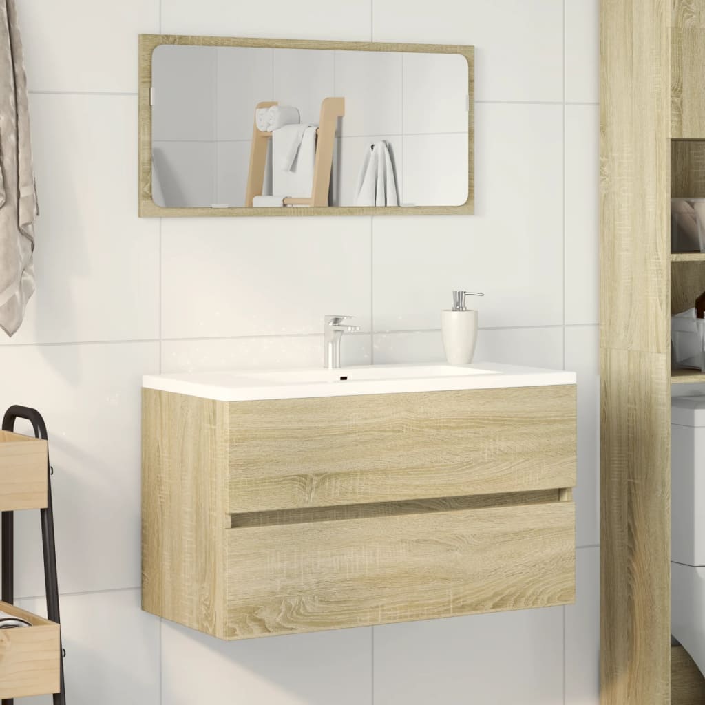 vidaXL Armario de baño con espejo color roble sonoma 80x38,5x45 cm