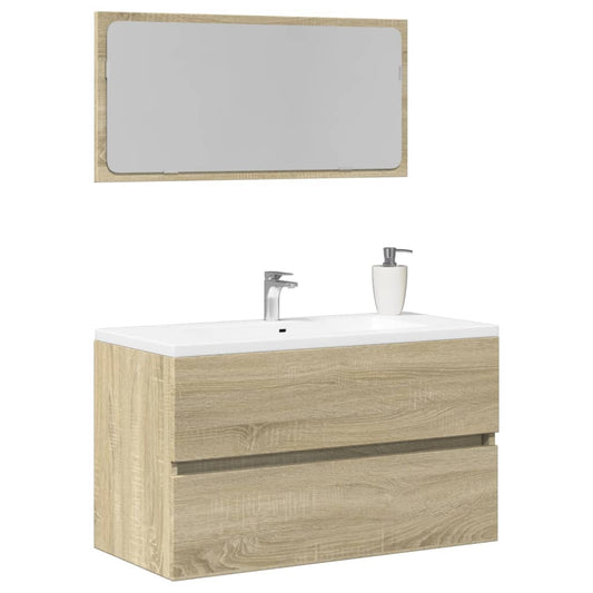 vidaXL Armario de baño con espejo color roble sonoma 80x38,5x45 cm