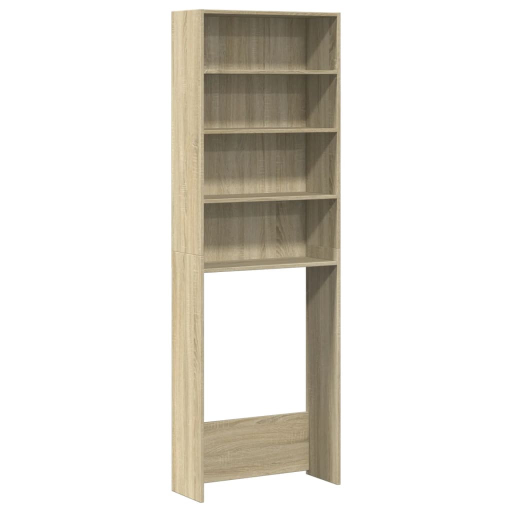 vidaXL Armario de lavadora madera ingeniería roble Sonoma 64x24x190 cm