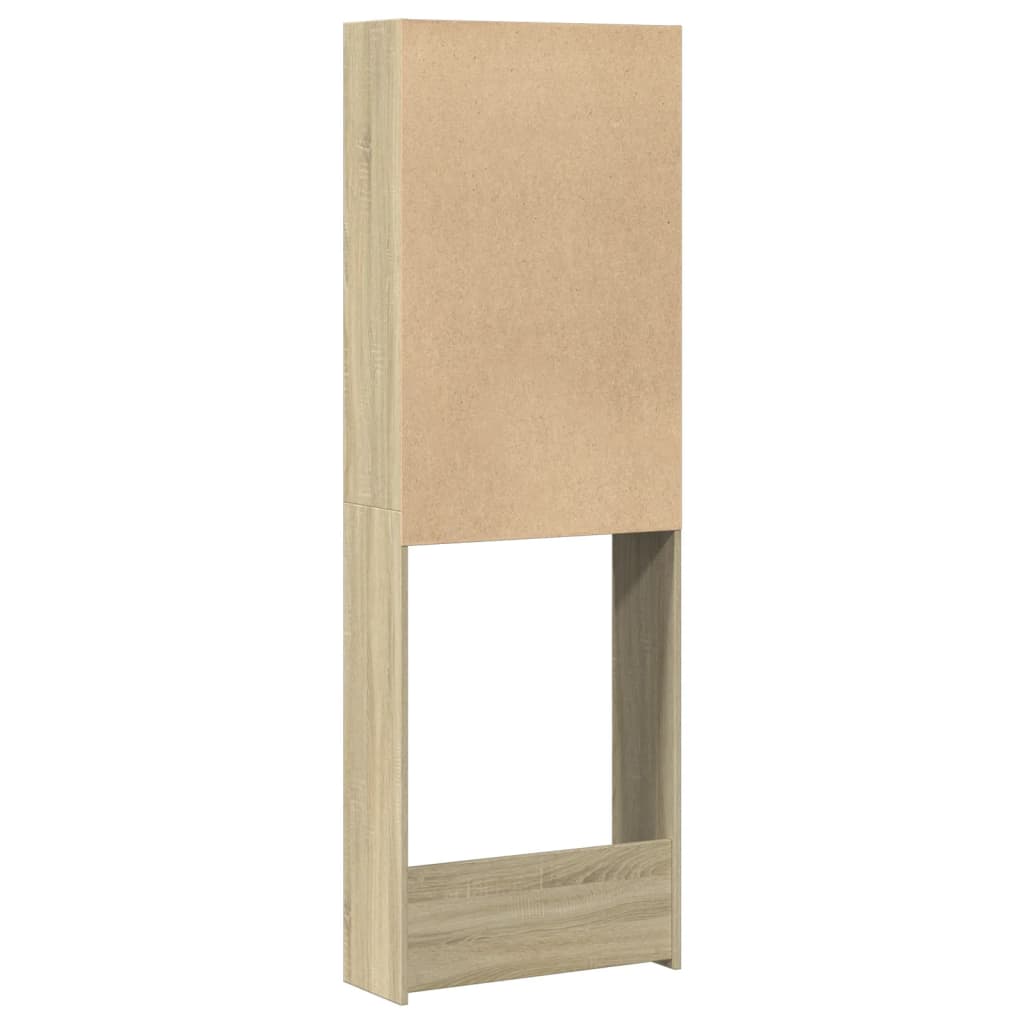 vidaXL Armario de lavadora madera ingeniería roble Sonoma 64x24x190 cm