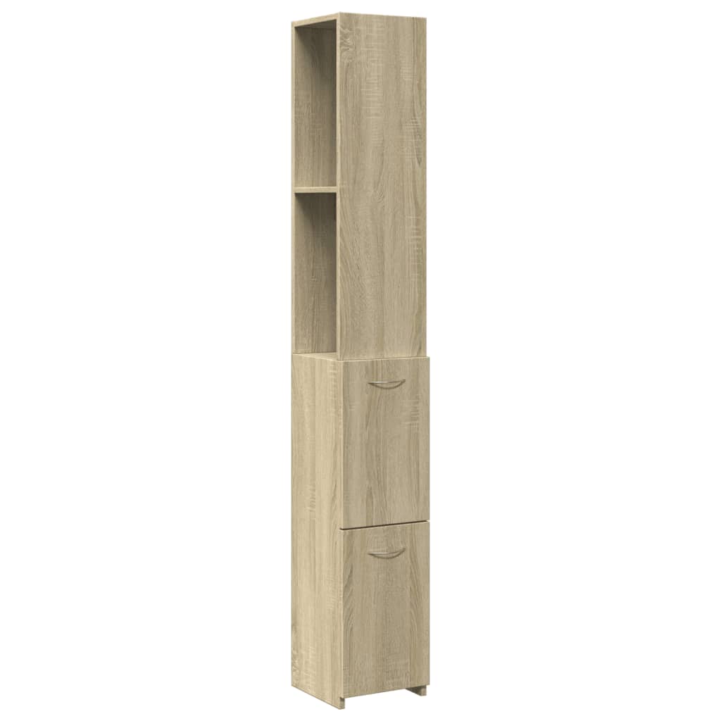 vidaXL Armario de baño madera contrachapada roble Sonoma 25x26,5x170cm