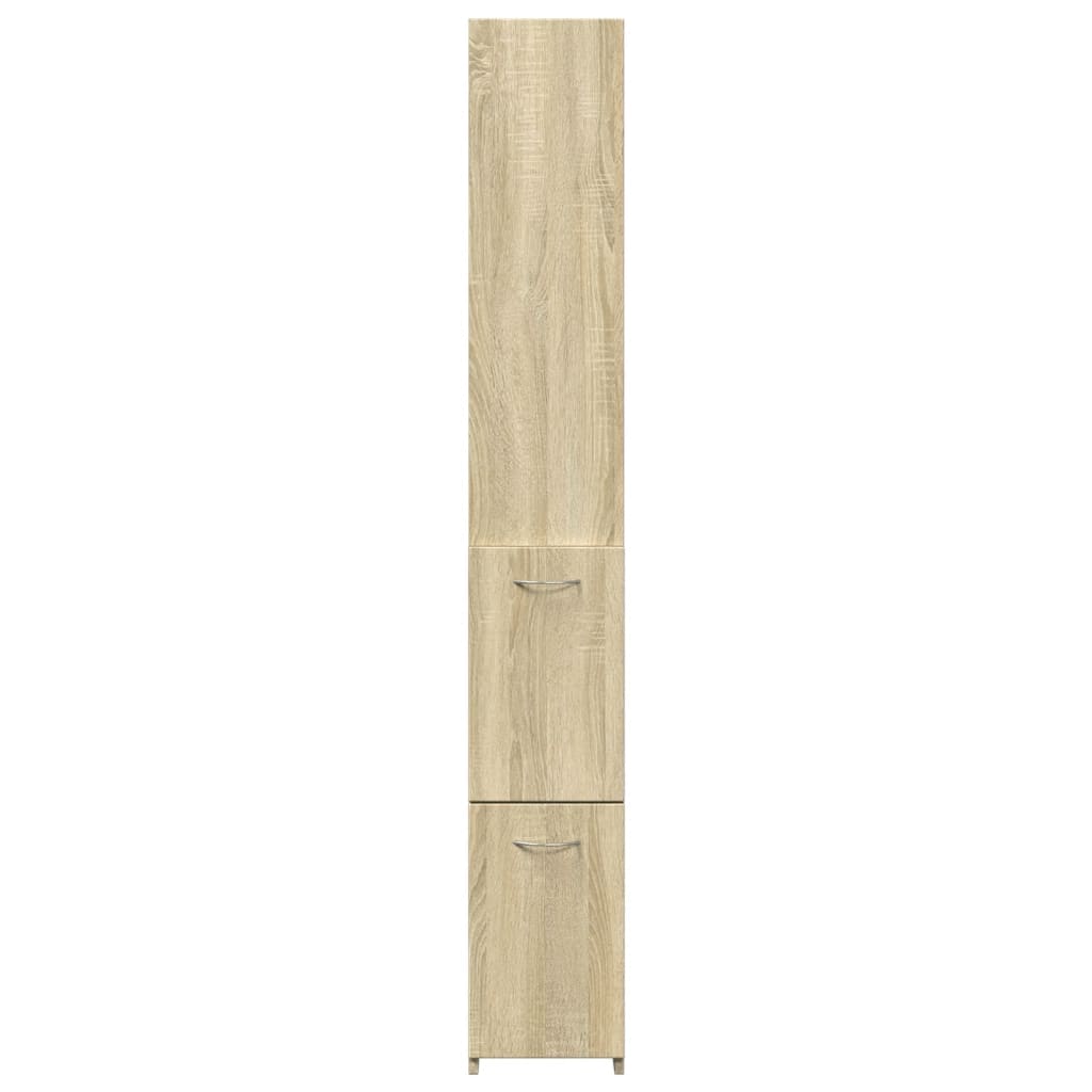 vidaXL Armario de baño madera contrachapada roble Sonoma 25x26,5x170cm