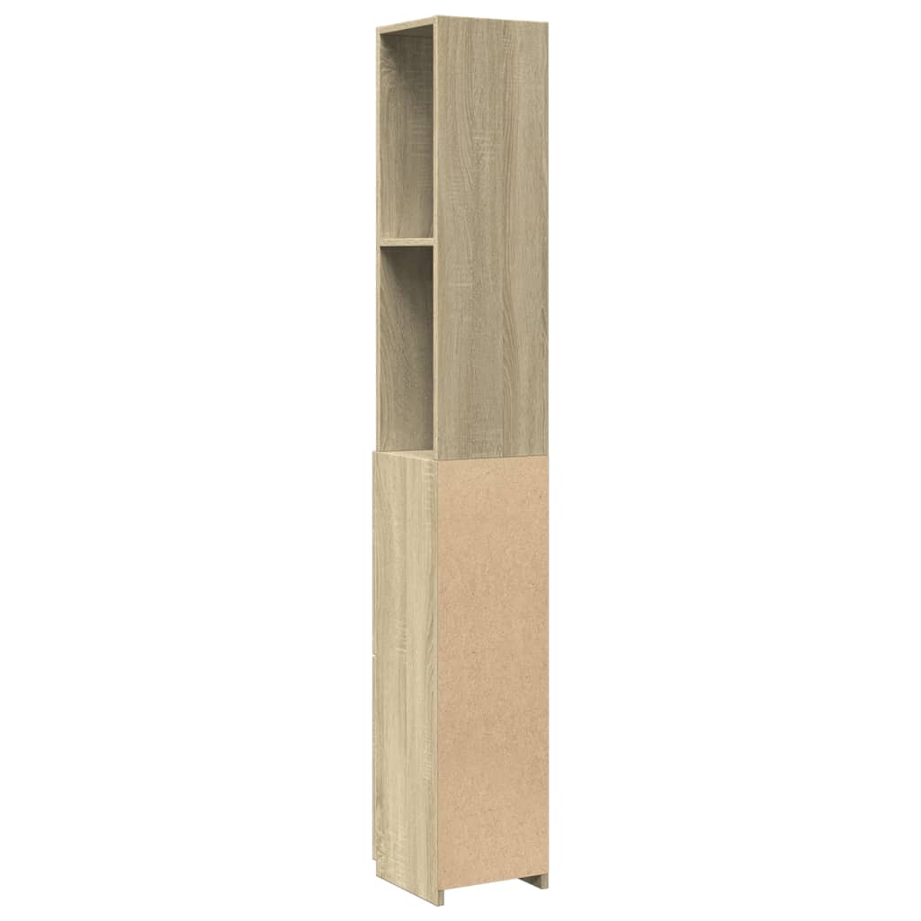 vidaXL Armario de baño madera contrachapada roble Sonoma 25x26,5x170cm