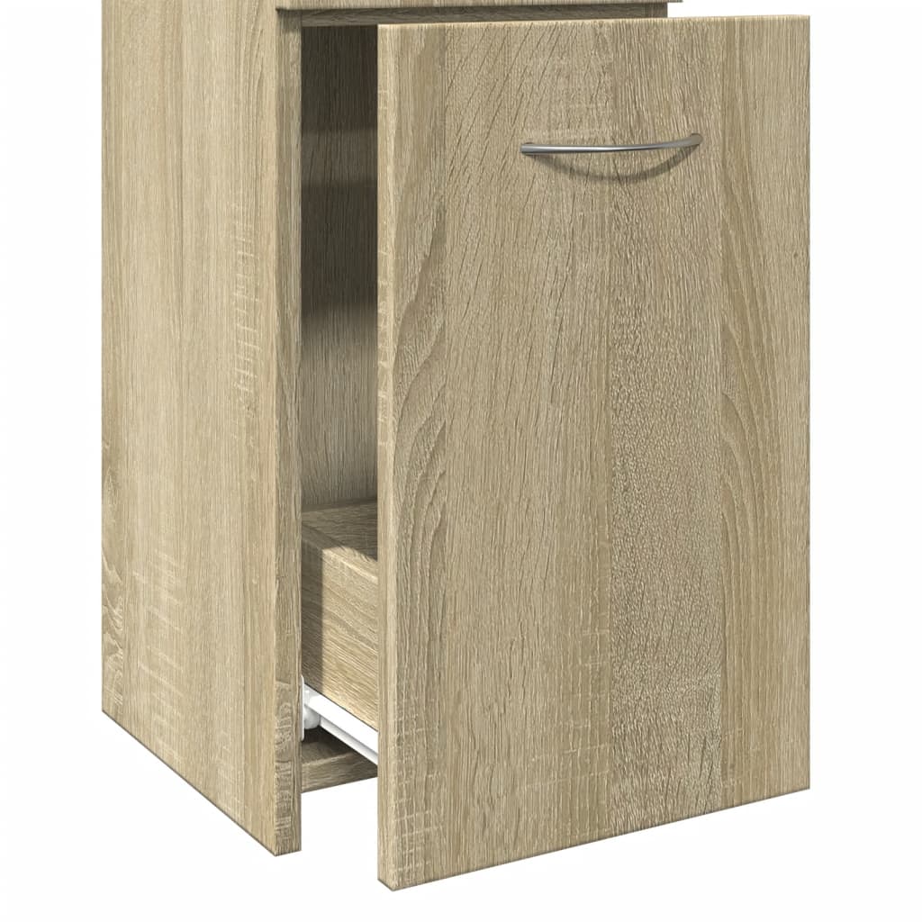 vidaXL Armario de baño madera contrachapada roble Sonoma 25x26,5x170cm