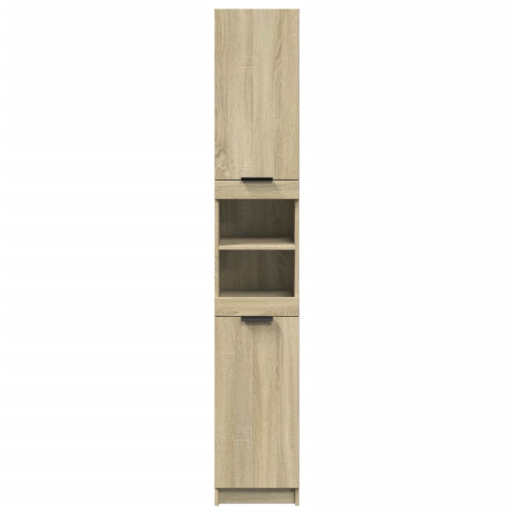 vidaXL Armario de baño madera ingeniería roble Sonoma 32x34x188,5 cm