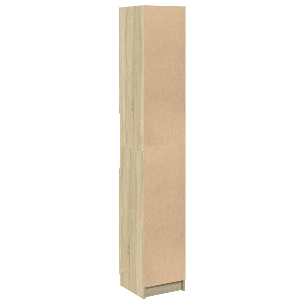 vidaXL Armario de baño madera ingeniería roble Sonoma 32x34x188,5 cm