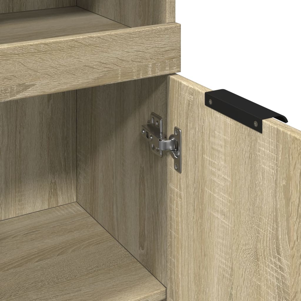 vidaXL Armario de baño madera ingeniería roble Sonoma 32x34x188,5 cm