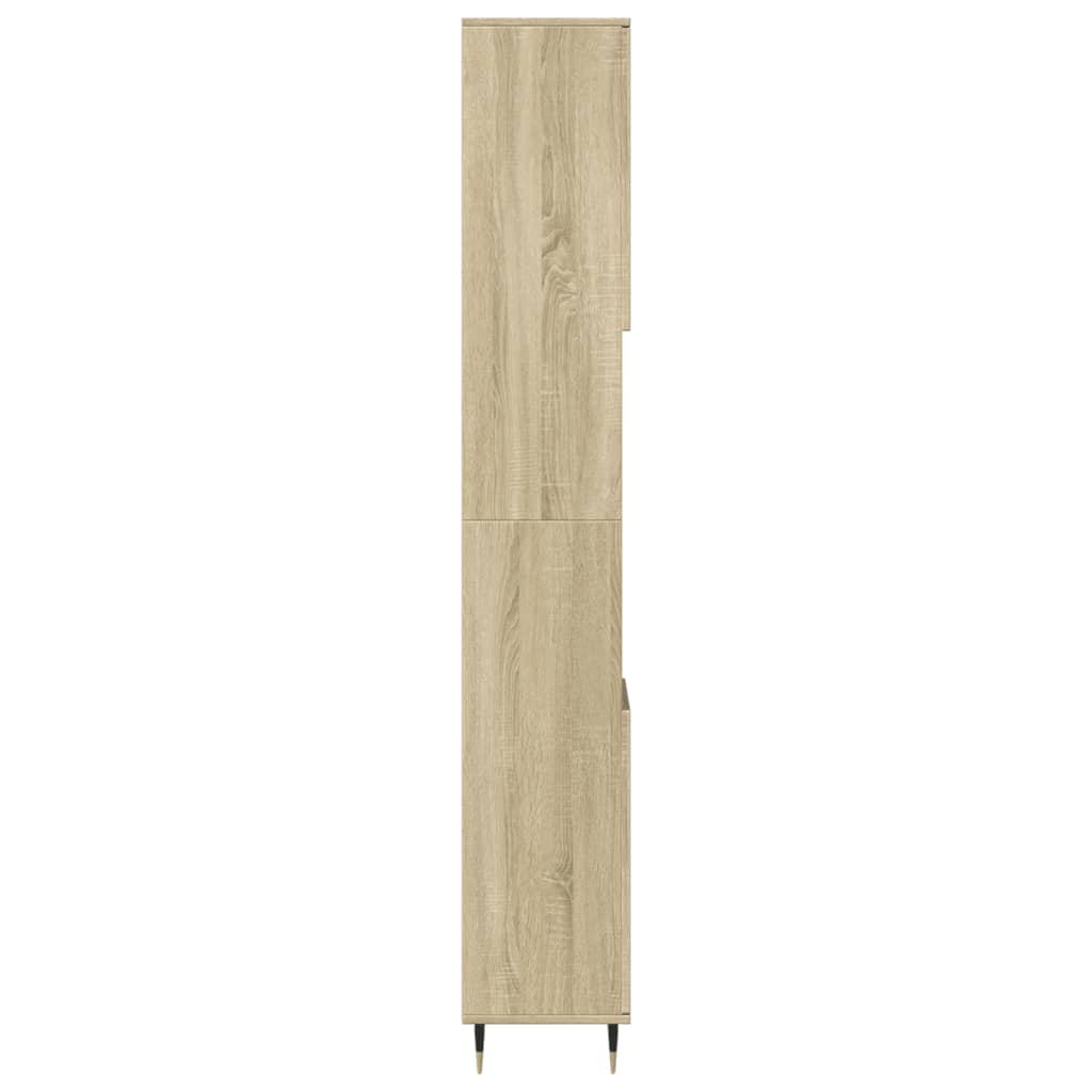 vidaXL Armario de baño madera contrachapada roble Sonoma 30x30x190 cm