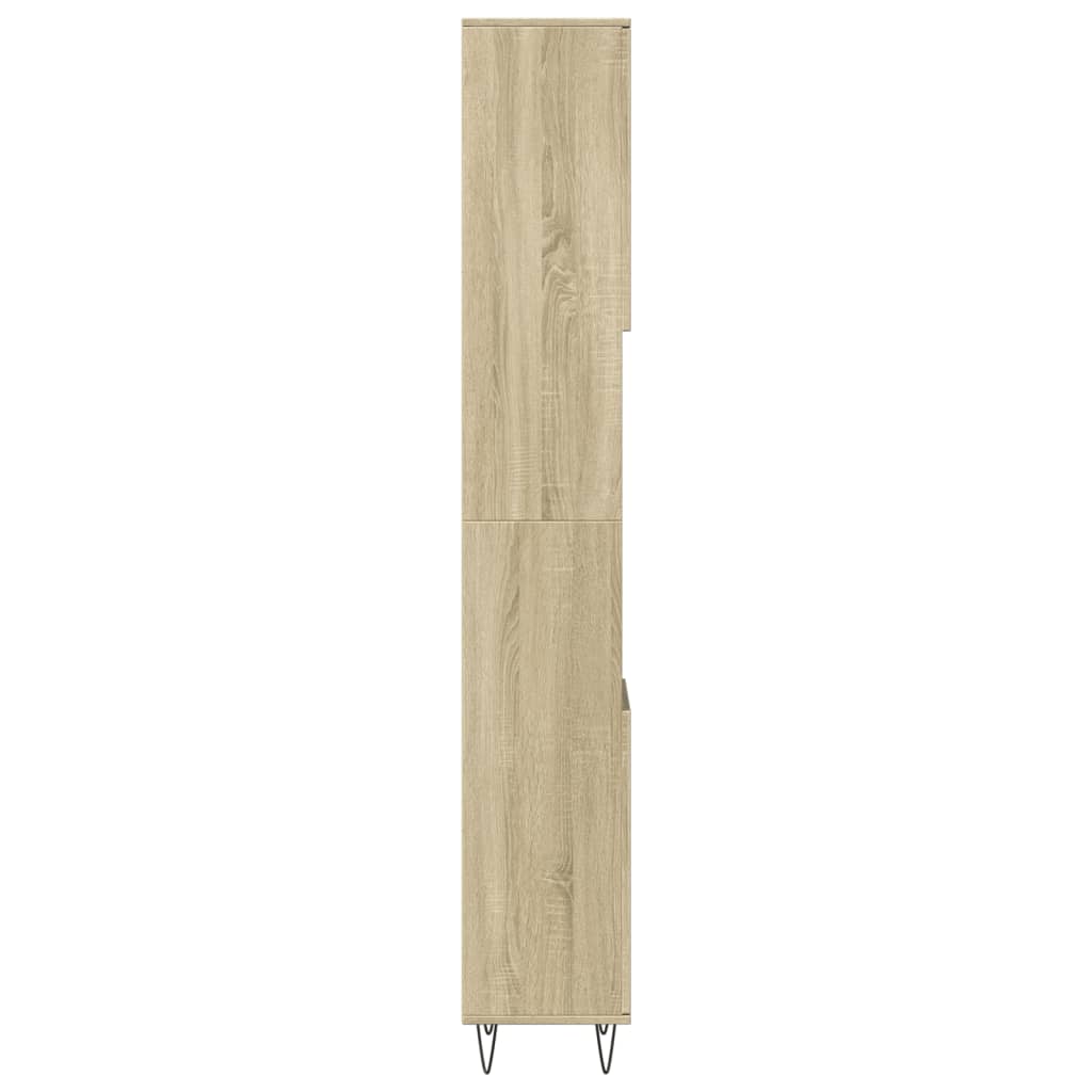 vidaXL Armario de baño madera contrachapada roble Sonoma 30x30x190 cm