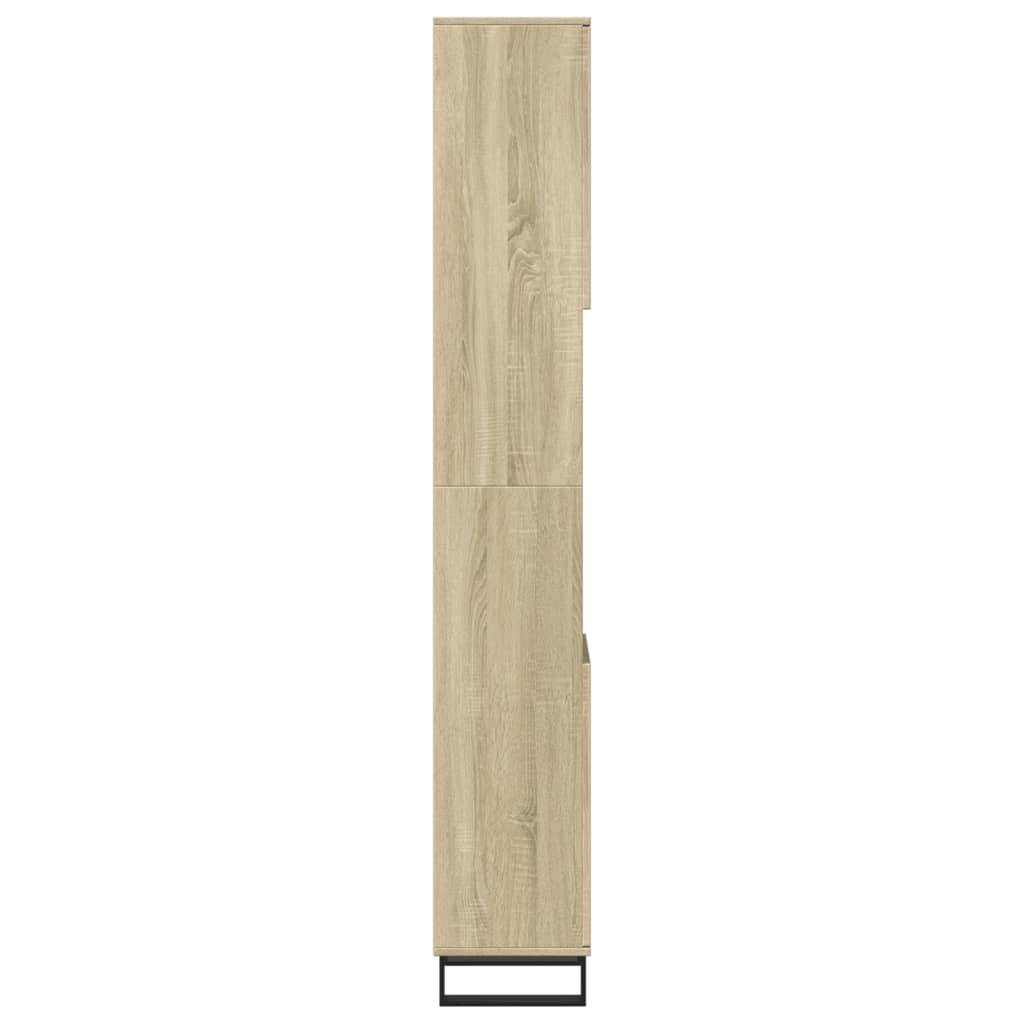 vidaXL Armario de baño madera contrachapada roble Sonoma 30x30x190 cm