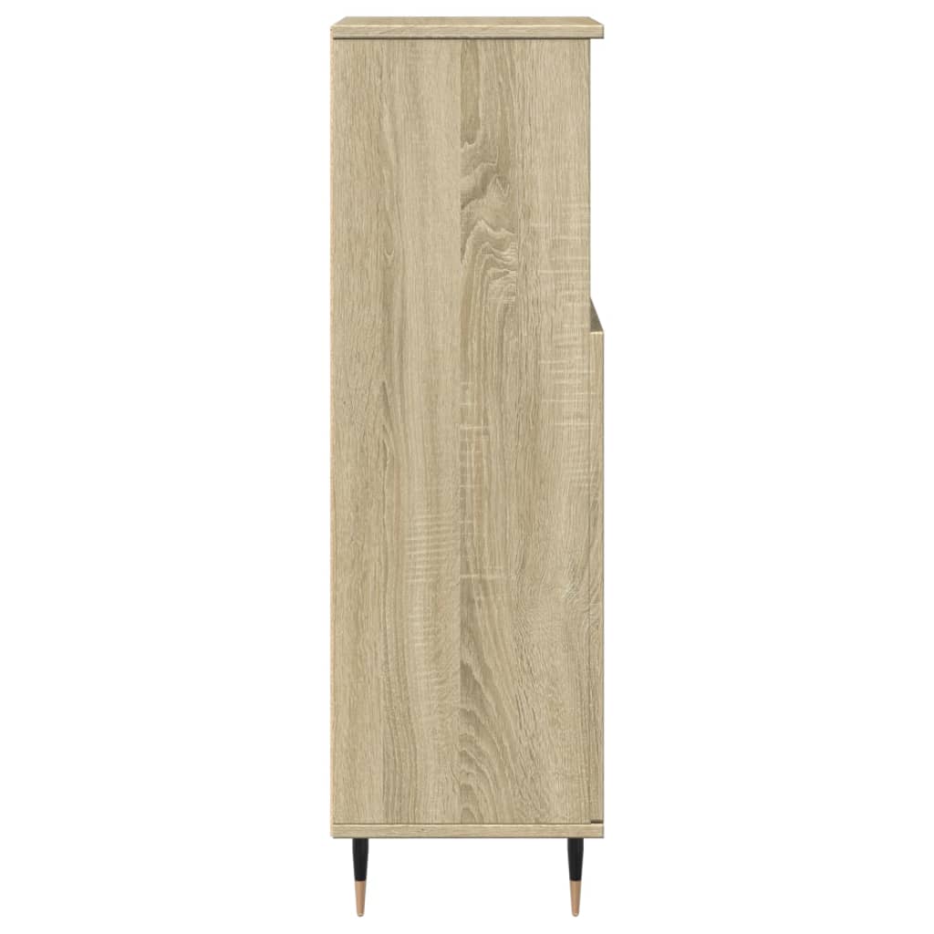 vidaXL Armario de baño madera contrachapada roble Sonoma 30x30x100 cm