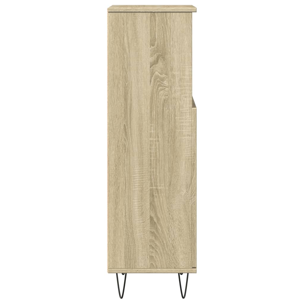 vidaXL Armario de baño madera contrachapada roble Sonoma 30x30x100 cm