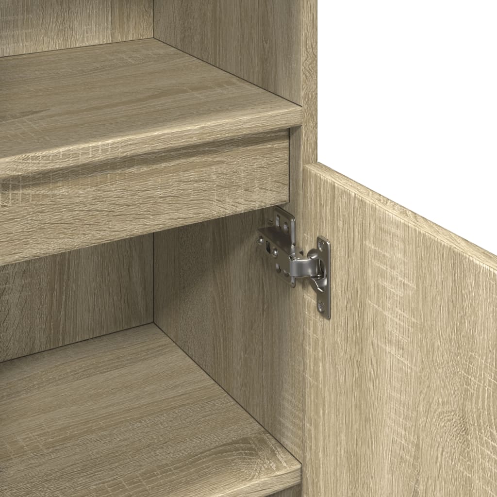 vidaXL Armario de baño madera contrachapada roble Sonoma 30x30x100 cm