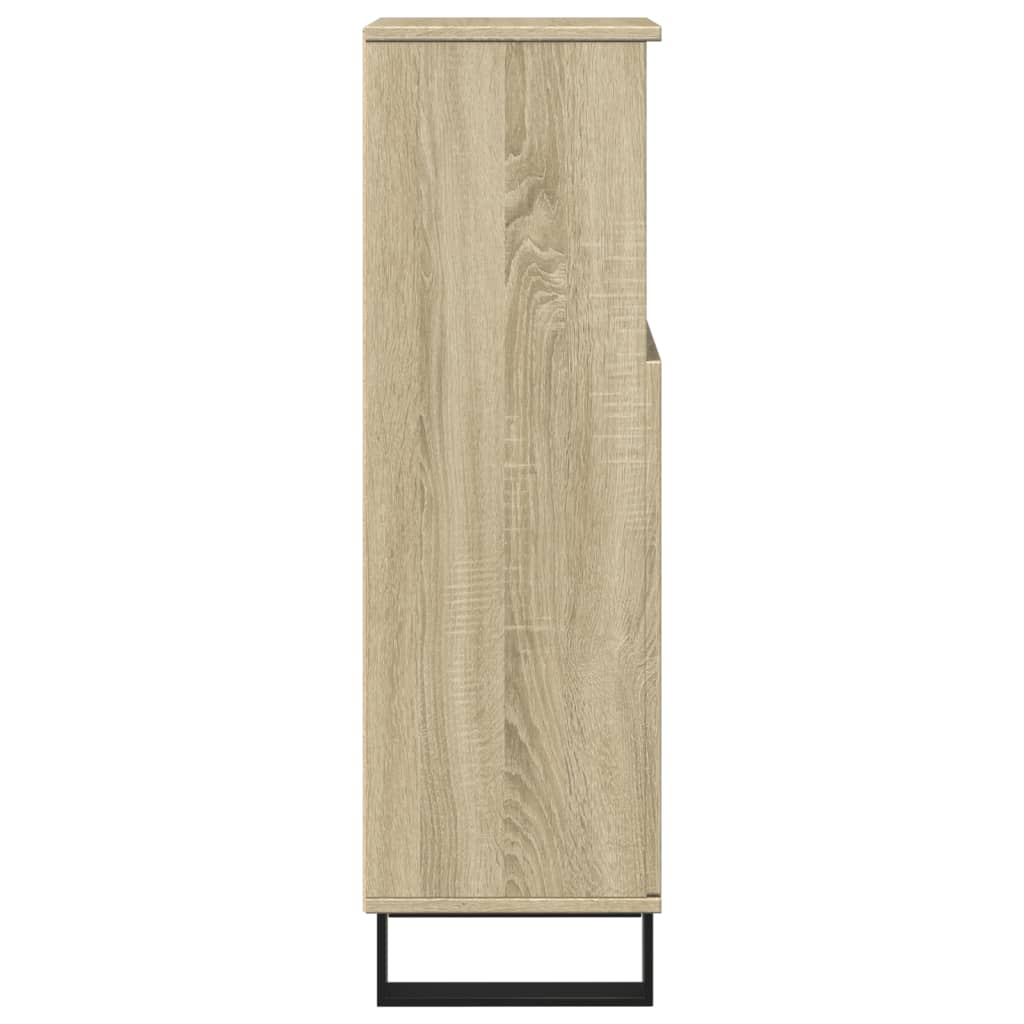 vidaXL Armario de baño madera contrachapada roble Sonoma 30x30x100 cm