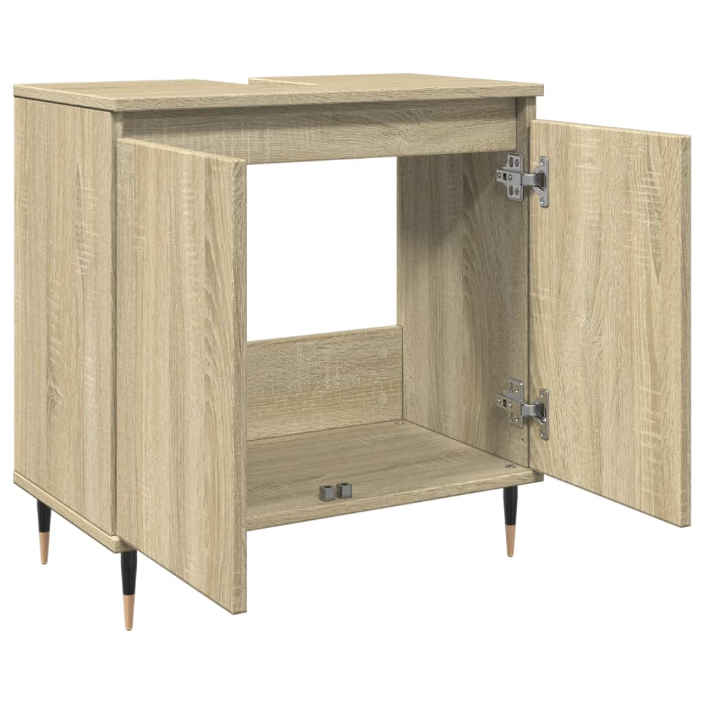 vidaXL Armario de baño madera de ingeniería roble Sonoma 58x33x60 cm