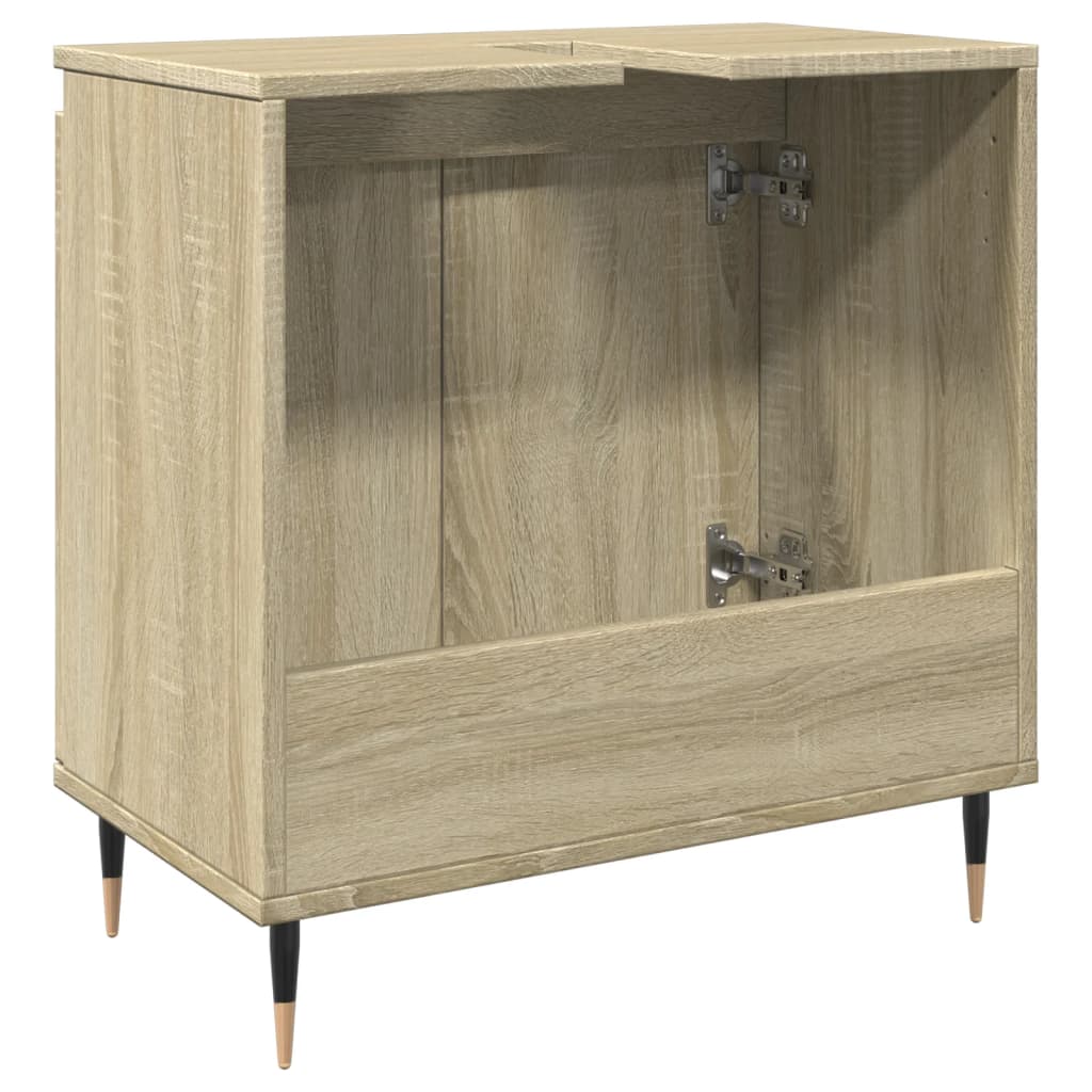 vidaXL Armario de baño madera de ingeniería roble Sonoma 58x33x60 cm