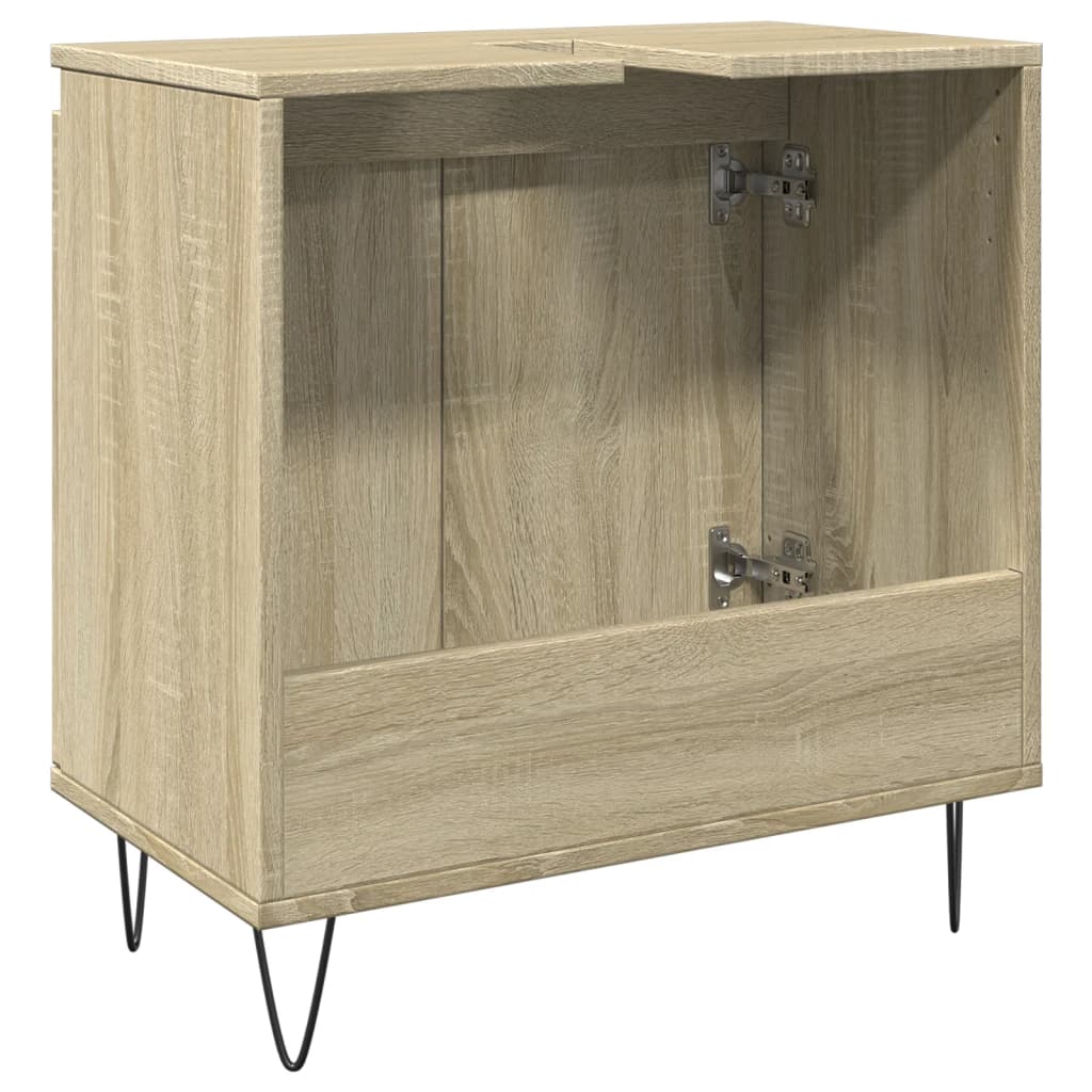 vidaXL Armario de baño madera de ingeniería roble Sonoma 58x33x60 cm