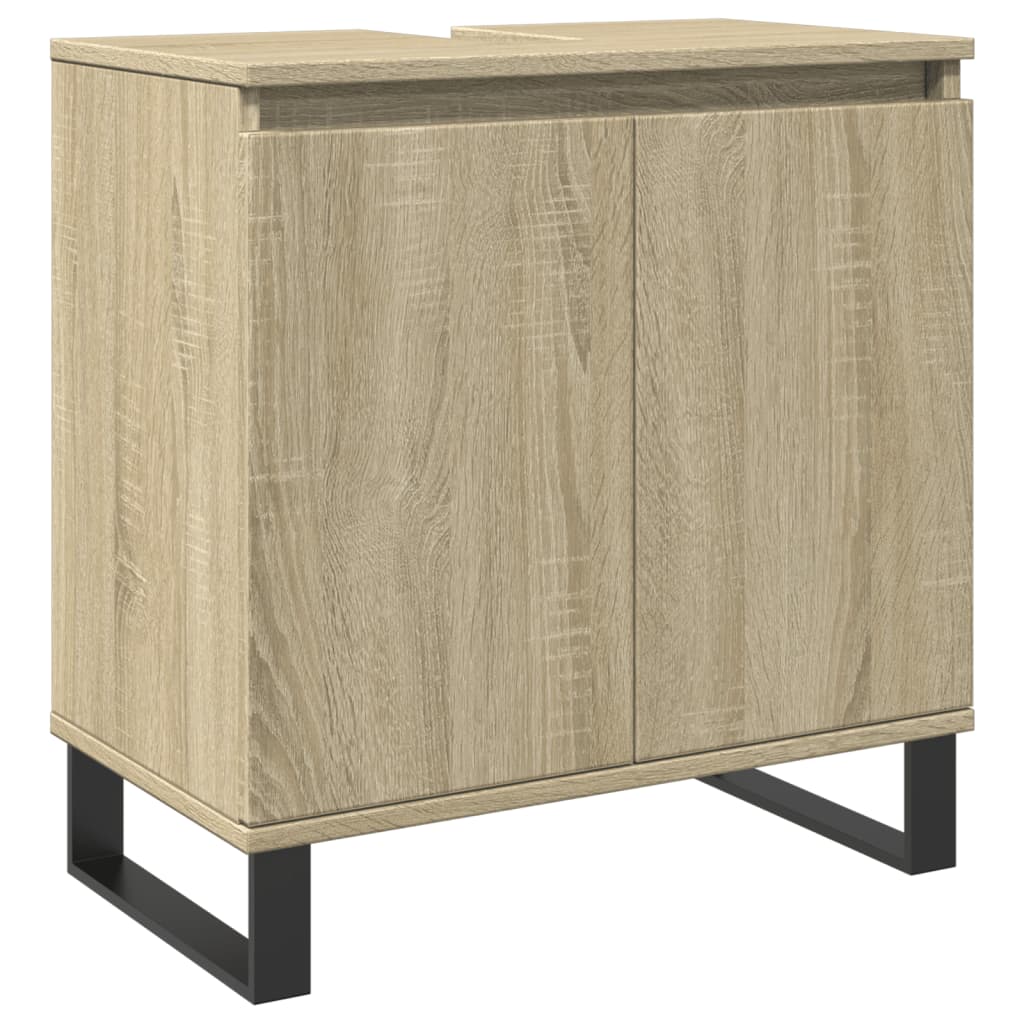 vidaXL Armario de baño madera de ingeniería roble Sonoma 58x33x60 cm