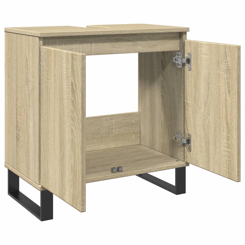 vidaXL Armario de baño madera de ingeniería roble Sonoma 58x33x60 cm