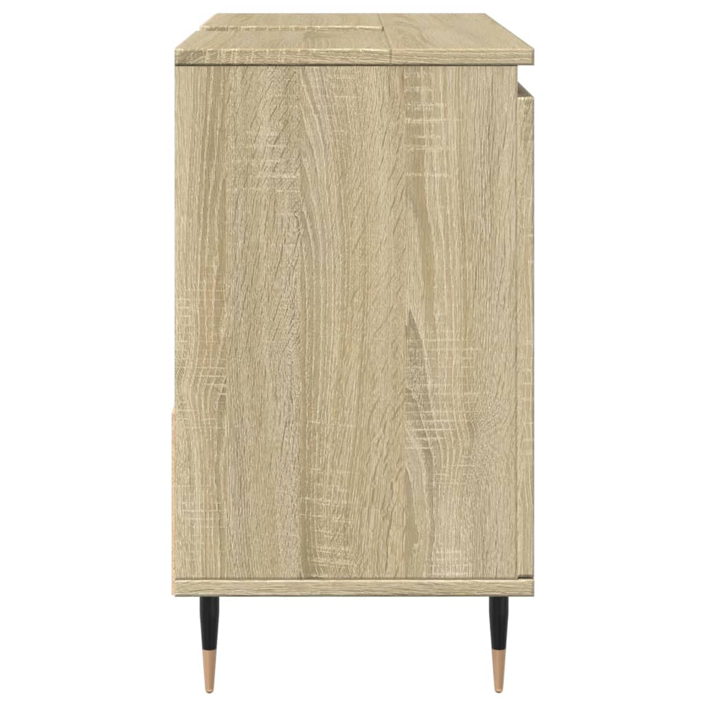 vidaXL Armario de lavabo de baño madera roble Sonoma 65x33x60 cm