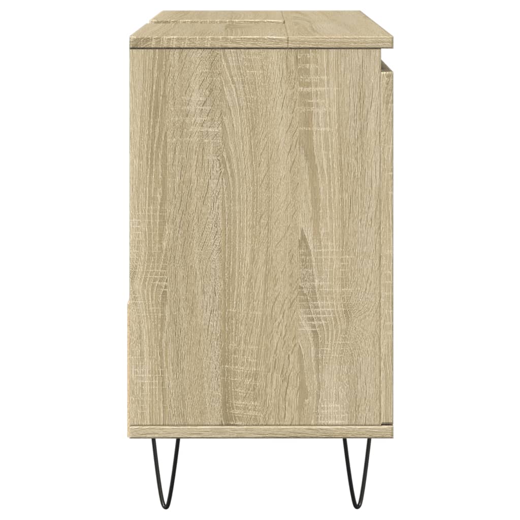 vidaXL Armario de baño madera contrachapada roble Sonoma 65x33x60 cm