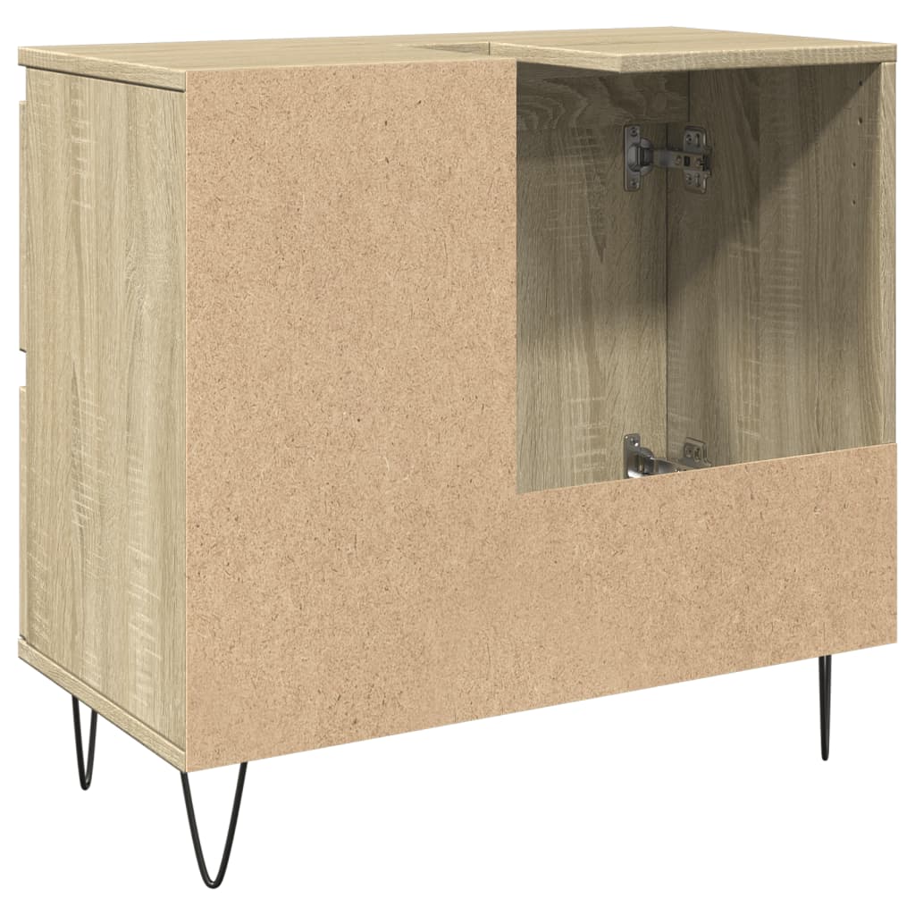 vidaXL Armario de baño madera contrachapada roble Sonoma 65x33x60 cm