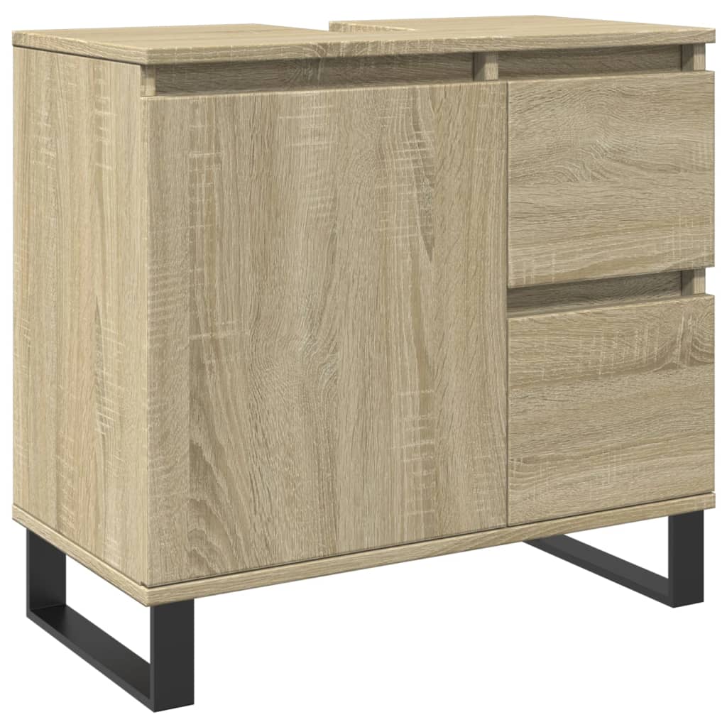 vidaXL Armario de baño madera contrachapada roble Sonoma 65x33x60 cm