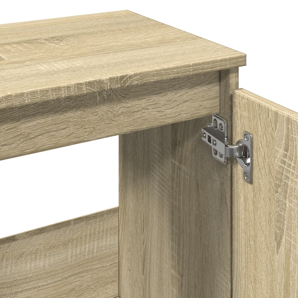 vidaXL Armario de baño madera contrachapada roble Sonoma 65x33x60 cm