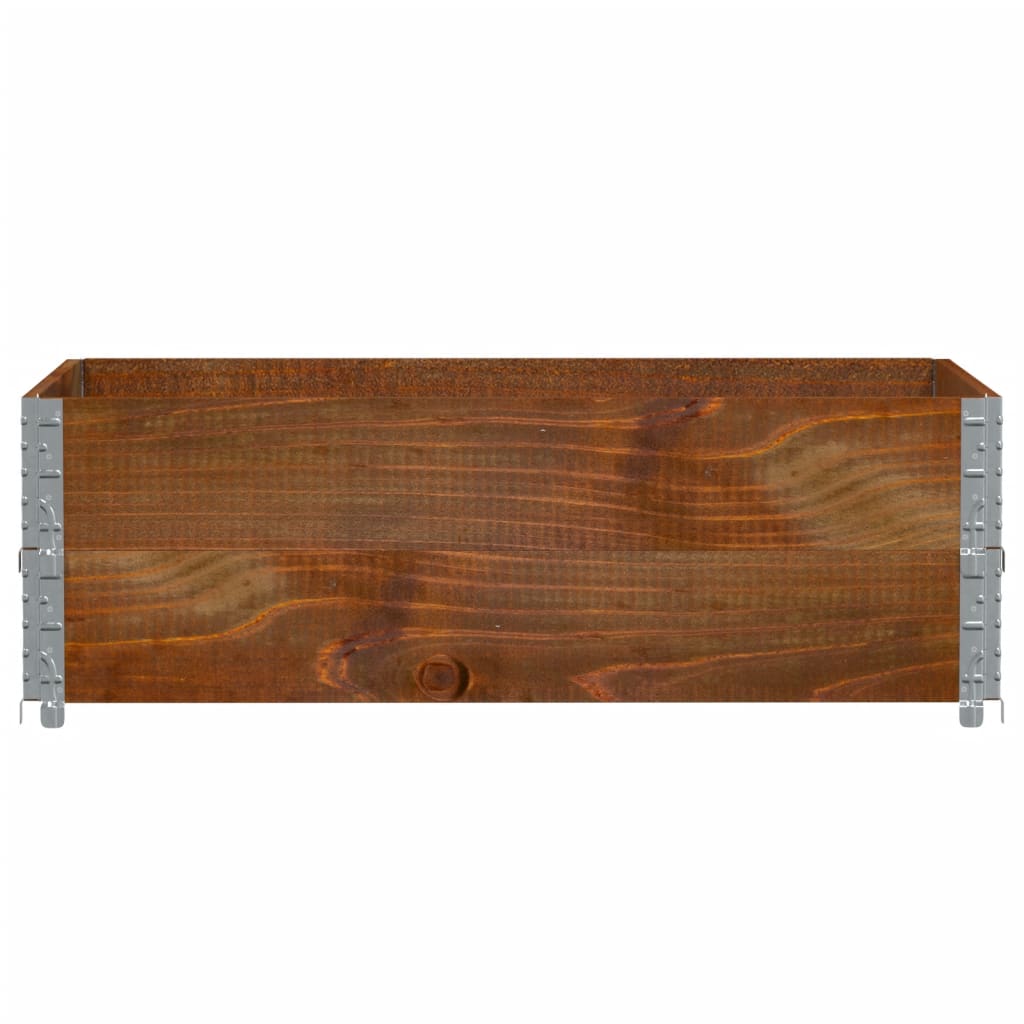 vidaXL Jardinera de madera maciza de pino marrón 120x80 cm