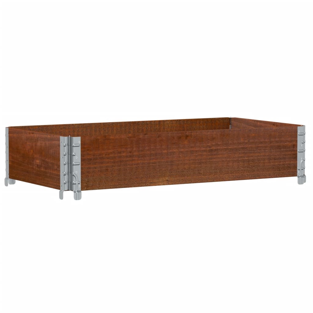 vidaXL Jardinera de madera maciza de pino marrón 100x50 cm