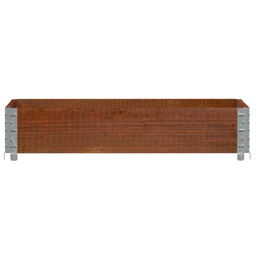 vidaXL Jardinera de madera maciza de pino marrón 100x50 cm