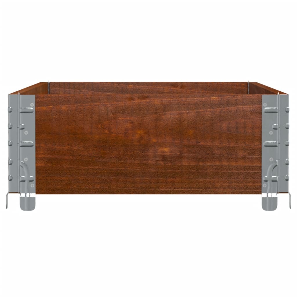 vidaXL Jardinera de madera maciza de pino marrón 100x50 cm