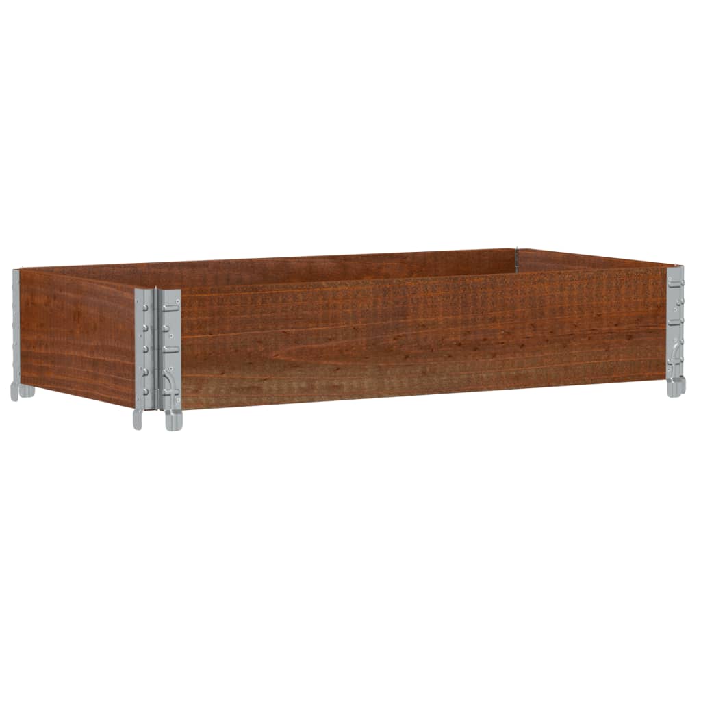 vidaXL Jardinera de madera maciza de pino marrón 100x50 cm