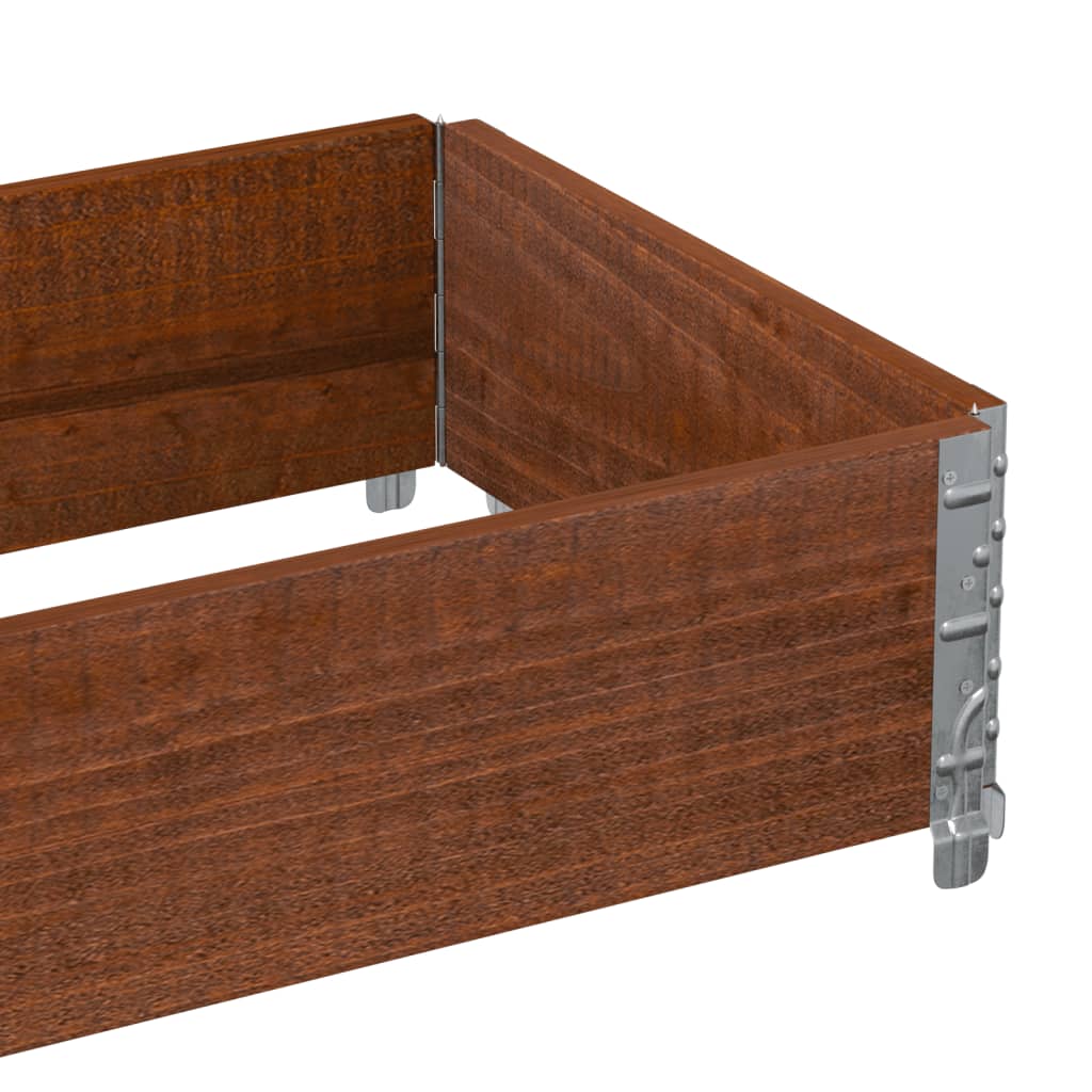 vidaXL Jardinera de madera maciza de pino marrón 100x50 cm