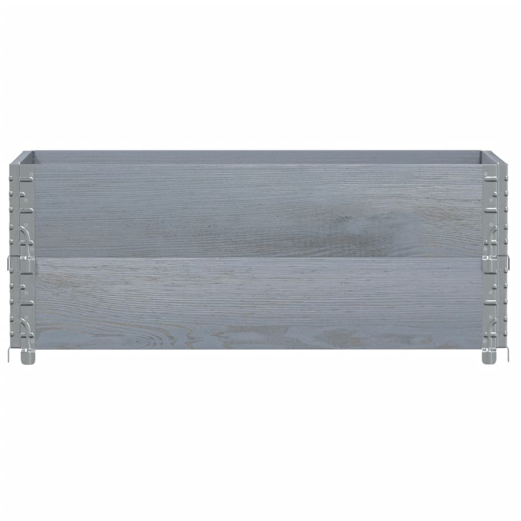 vidaXL Jardinera de madera maciza de pino gris 100x50 cm