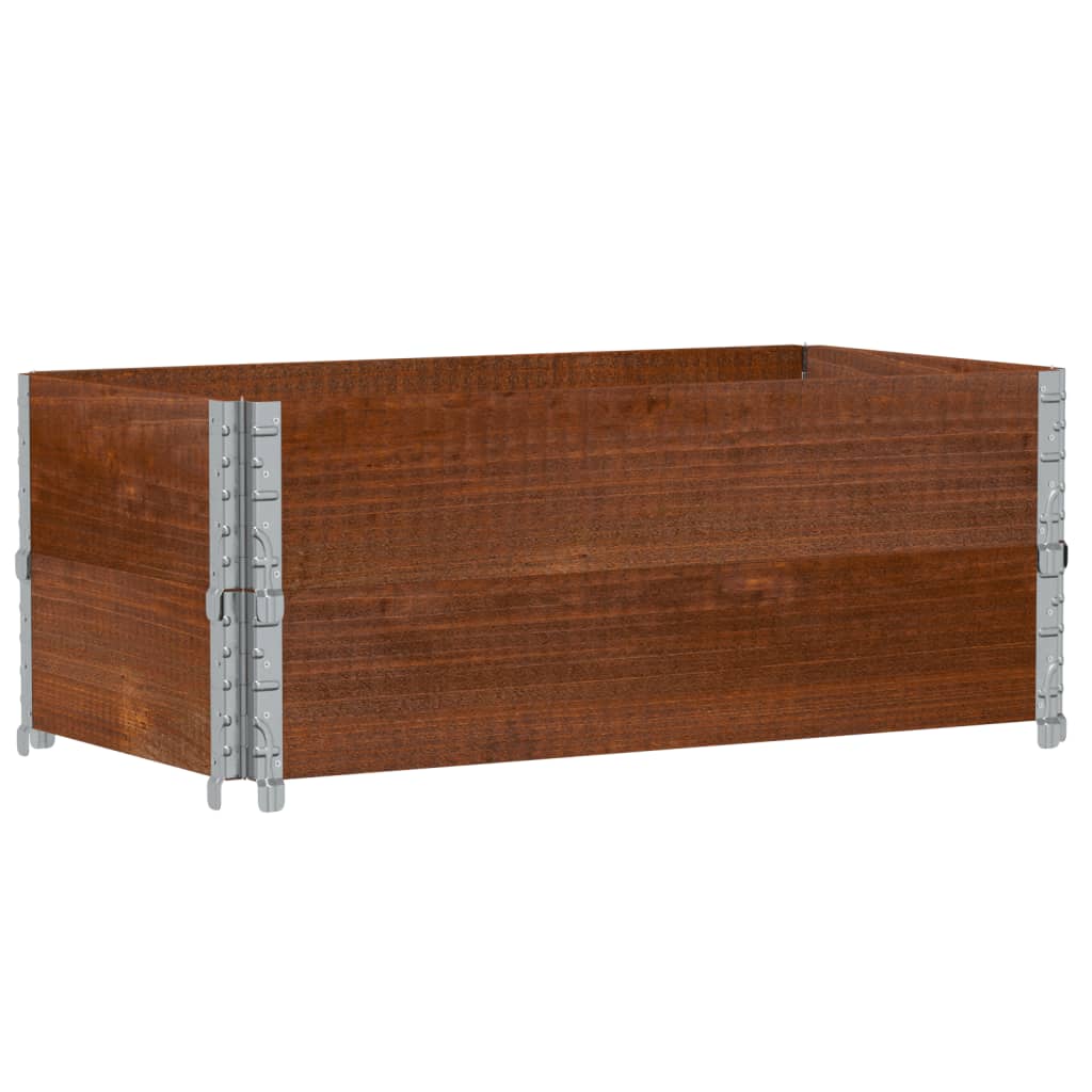 vidaXL Jardinera de madera maciza de pino marrón 100x50 cm